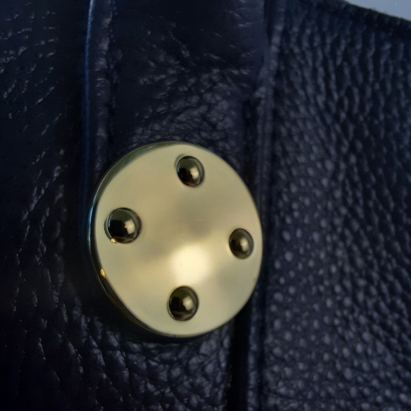 EUC ONNA EHRLICH Tassel Violet Royal Blue Leather Top Handle Satchel Crossbody - Picture 8 of 11